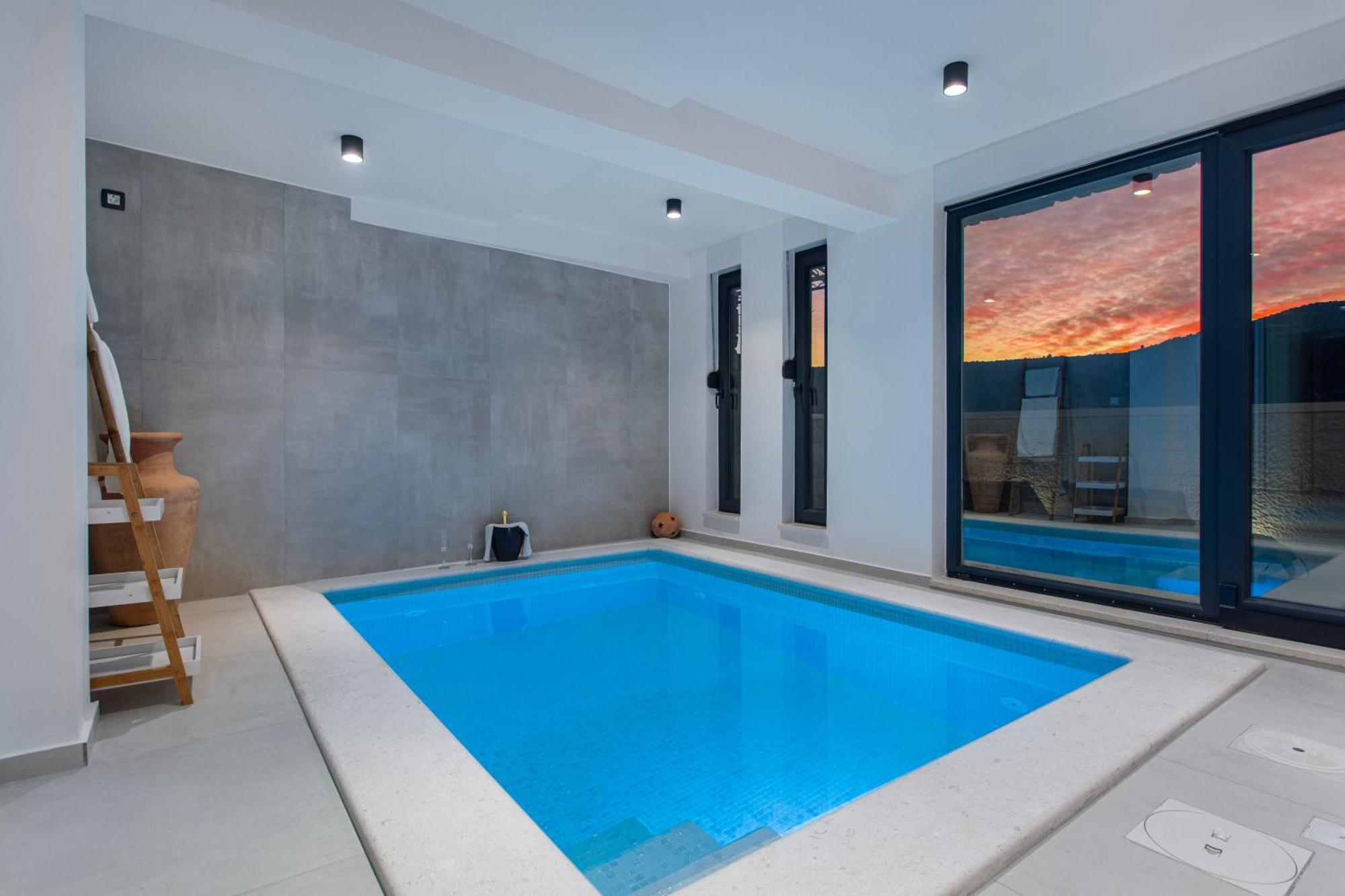 Seafront Villa Kupinica With Heated Pool Vinisce Bagian luar foto