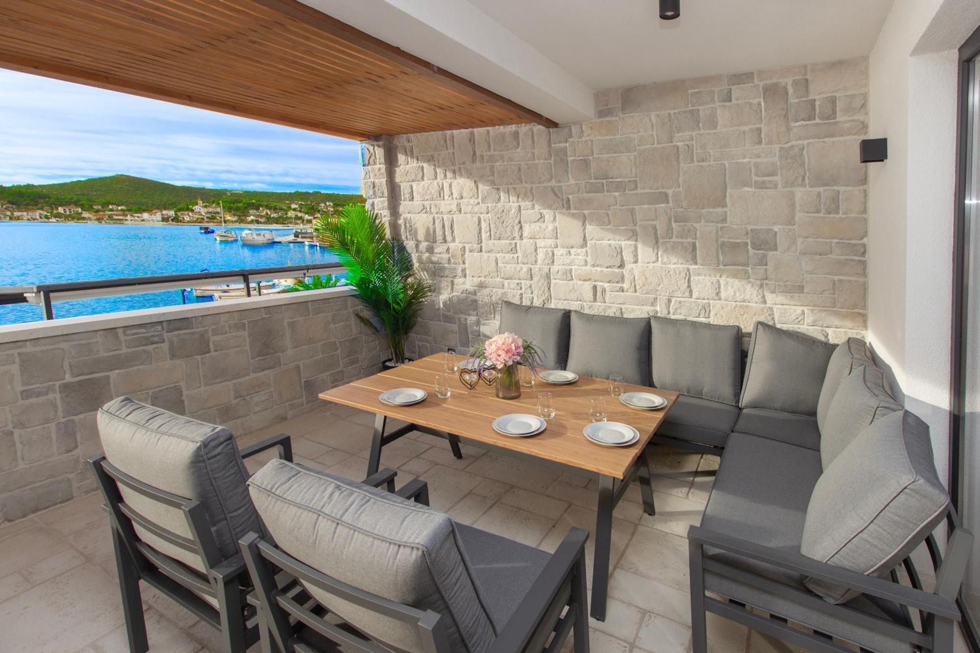 Seafront Villa Kupinica With Heated Pool Vinisce Bagian luar foto
