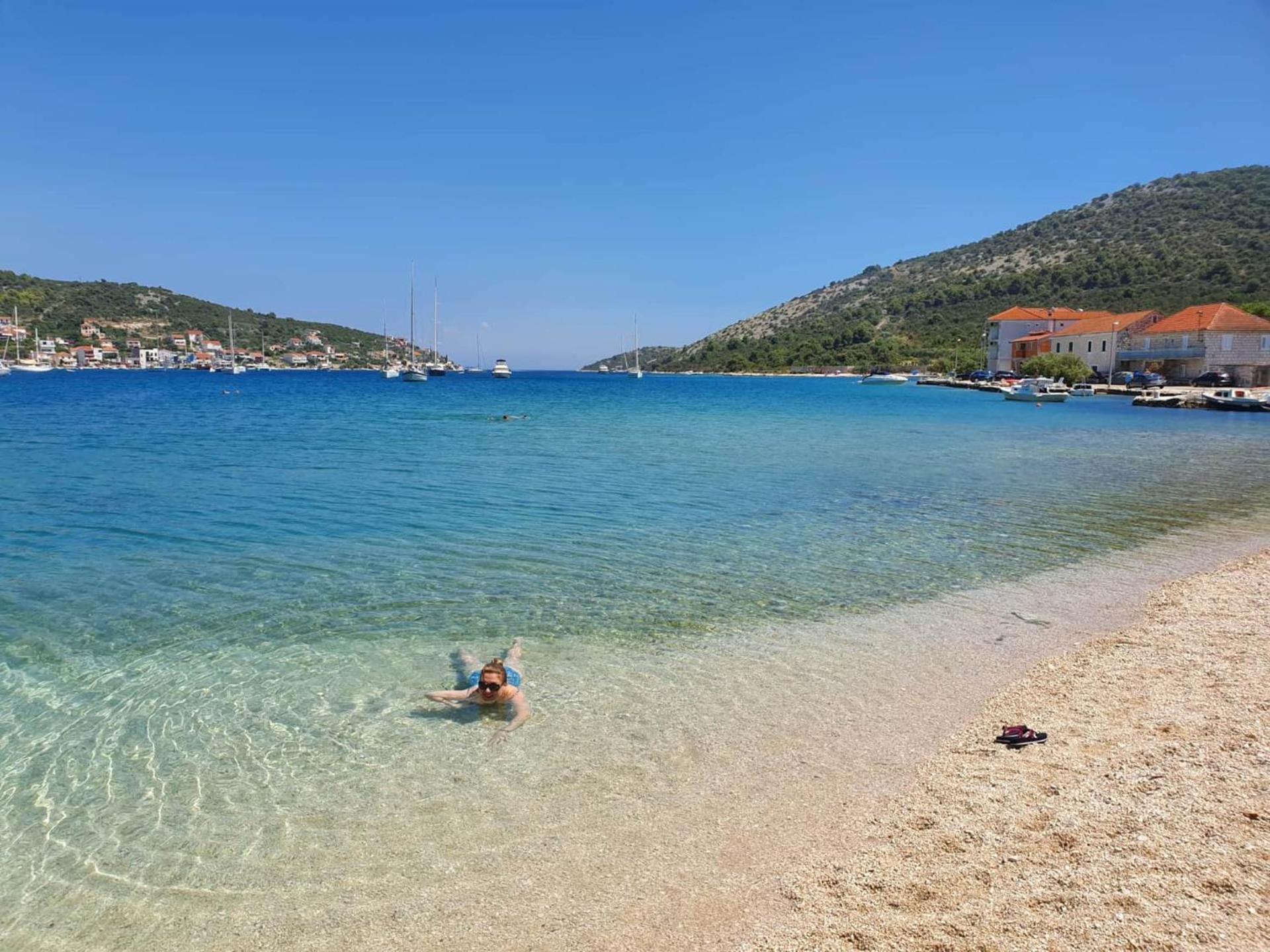Seafront Villa Kupinica With Heated Pool Vinisce Bagian luar foto